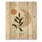 Designart - Abstract Geometrical Moon With Leaf I - Modern Print on Natural Pine Wood